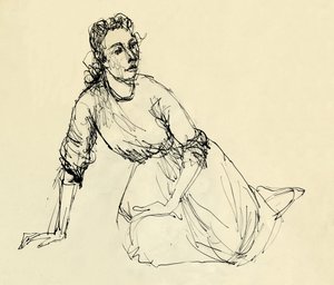 Mujer sentada, c1950 de Shirley Markham