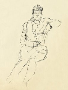 Mujer sentada leyendo de Shirley Markham