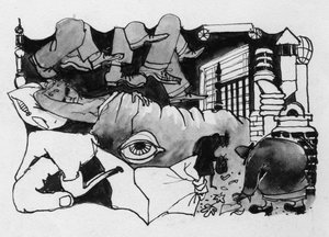Estudio surrealista, 1952 de Shirley Markham