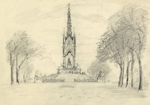 El Memorial de Albert, Kensington Gardens, Londres, c1950