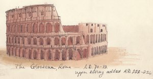 El Coliseo, Roma - AD 70-82, 1951 de Shirley Markham