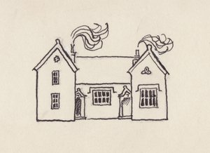 La Casa de la Escuela, Little Bedwyn, años 1980 de Shirley Markham