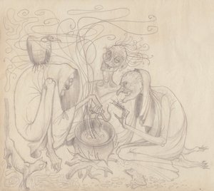 Tres brujas, c. 1950 de Shirley Markham