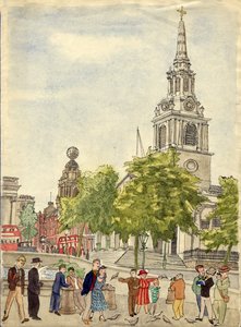 Trafalgar Square, Londres, 1948