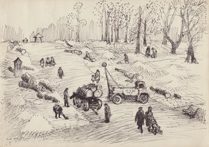 Tala de árboles, c. 1950 de Shirley Markham