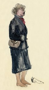 Mujer en calcetines, 1953