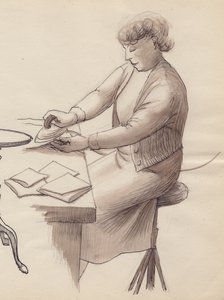 Mujer planchando de Shirley Markham
