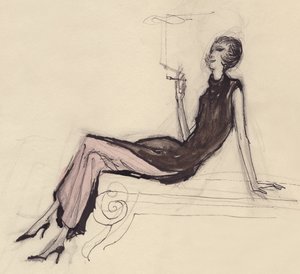 Mujer fumando de Shirley Markham