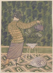 Mujer Regando Plantas, c1951