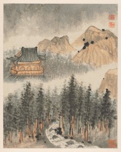 Recuerdos del río Qinhuai de Shitao