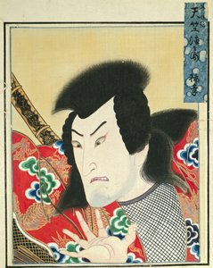 Hoja del álbum de retratos de actores, c. 1790-1810 de Shorakusai
