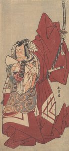 Actor de Kabuki Ichikawa Danjuro V en un Papel de Shibaraku ¡Detente ahí!, 11º mes de 1776 de Shunsho
