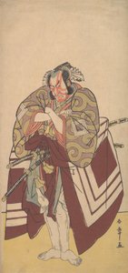 Actor de Kabuki Ichikawa Danjuro V en un papel de Shibaraku 