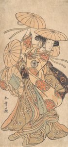 Actor de Kabuki Nakamura Tomijuro I en un Papel de Danza Femenina, ca. 1777 de Shunsho