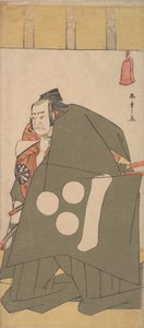 El Actor Nakamura Nakazo en Shibaraku con Túnicas Verde Oscuro de Shunsho