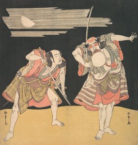 Los actores Otani Tomoemon I y Bando Mitsugoro I, ca. 1776 de Shunsho