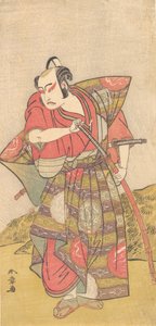 El segundo Ichikawa Yaozo como un samurái vestido con un llamativo Kamishimo, probablemente 1773 de Shunsho
