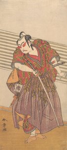 El segundo Ichikawa Yaozo como samurái, probablemente 1773 de Shunsho