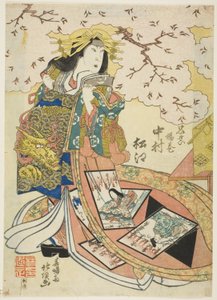 El actor Nakamura Matsue III como Keisei Agemaki de Shunshosai Hokucho