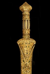 Empuñadura de espada real, finales del siglo XIV (oro) de Siamese School