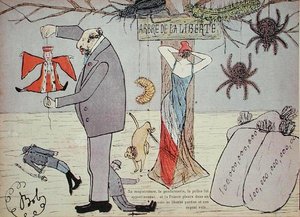 El árbol de la libertad, ilustración de "Ohe, Les Dirigeants" del artista