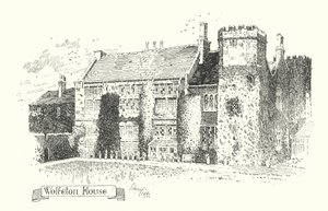 Dorset: Wolfeton House (litografía) de Sidney Heath