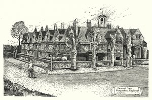 Vista General, Casas de Beneficencia de Hungerford, Corsham (grabado) de Sidney Heath