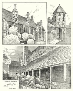 Hospital de Jesús, Lyddington, Rutland (grabado) de Sidney Heath