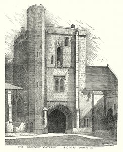 La Puerta de Beaufort, Hospital S Cross (grabado) de Sidney Heath