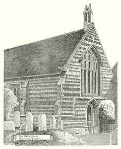 La Casa Bede, Higham Ferrers (grabado) de Sidney Heath