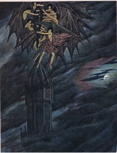 Lucifer y sus ángeles "¡date prisa! ¡Apresúrense! Oh vosotros, espíritus, arrastrad desde su puesto la pesada cruz de hierro de Sidney Meteyard
