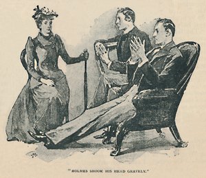 Holmes sacudió la cabeza gravemente, 1892