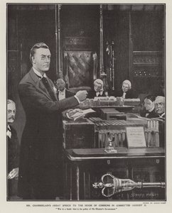 Discurso de Joseph Chamberlain sobre la Guerra de los Bóers en la Cámara de los Comunes el 2 de agosto de 1901 de Sidney Paget