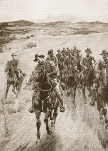 En la pista de Lobengula, 1893, ilustración de 