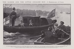 El Kaiser y el Pequeño Niño Inglés - Un Recuerdo de Cowes de Sidney Paget