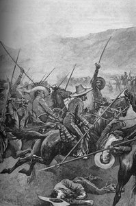 Los lanceros mexicanos cargaron contra los soldados de Illinois, 1902 de Sidney Paget