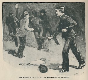 Los rufianes huyeron a la aparición de Peterson, 1892 de Sidney Paget