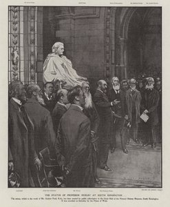 La estatua del Profesor Thomas Henry Huxley en el Gran Salón del Museo de Historia Natural, South Kensington, Londres de Sidney Paget