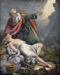 Abraham ofreciendo a su hijo Isaac de Siegfried Detler Bendixen