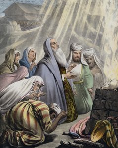 El Sacrificio de Noé al Salir del Arca