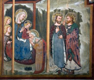 Adoración de los Magos de Sienese School