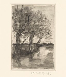 Árboles a lo largo de una zanja de Sientje Mesdag van Houten