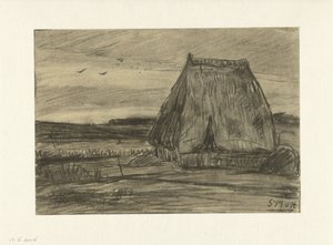 Paisaje con cabaña de Sientje Mesdag van Houten