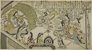 El Encuentro de Yoshitsune con la Princesa Joruri, de La Historia de Joruri en Doce Episodios de Sigimura Jihei