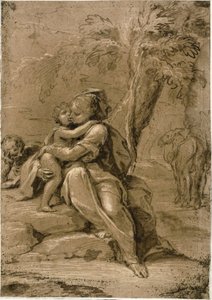 Descanso en la huida a Egipto de Sigismondo Caula