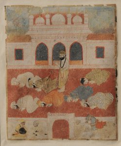 Guru Nanak Dev ji en medio de devotos de Sikh School