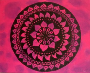 Mandala en rosa y lila de Sil A