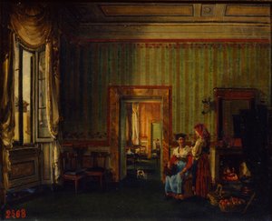 Interior en la casa del Príncipe Alexander Golitsyn en Roma, 1830