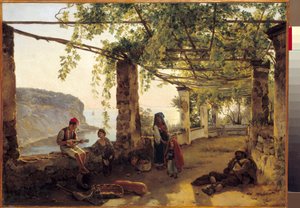 Paisaje cerca de Sorrento en la Costa Amalfitana de Silvestr Fedosievich Shchedrin