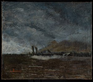 Locomotora (óleo sobre lienzo)